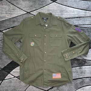 🛍 2/$20 NWT Military Button up Shacket